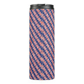 愛国的な赤白青アメリカ国旗の模様 タンブラー (裏面)