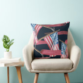 愛国的な赤白青アメリカ国旗 クッション (椅子)