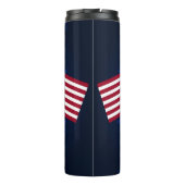 愛国的な赤白青アメリカ国旗 タンブラー (裏面)