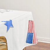愛国的な赤白青カップケーキ国旗の星 テーブルクロス (インサイチュ)
