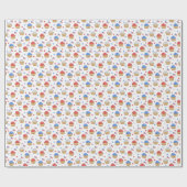 愛国的な赤白青カップケーキ国旗の星 ラッピングペーパー (フラット)