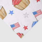 愛国的な赤白青カップケーキ国旗の星 薄葉紙 (詳細)