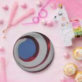 愛国的な赤白青ガラスのクリスマスボール ペーパープレート (パーティー)