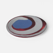 愛国的な赤白青ガラスのクリスマスボール ペーパープレート (アングル)