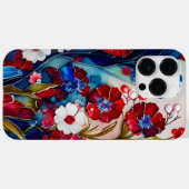 愛国的な赤白青ケシの花 Case-Mate iPhoneケース (裏面 (横))