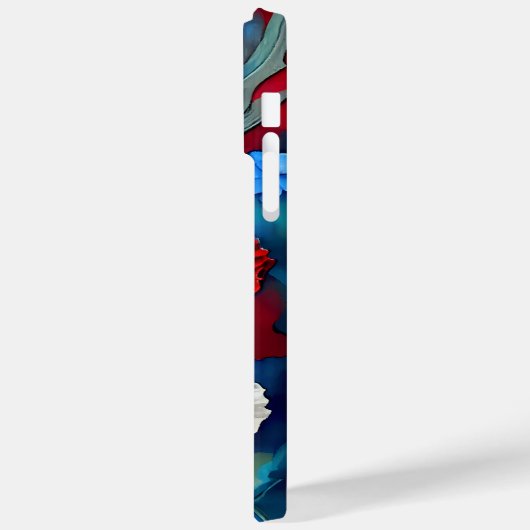 愛国的な赤白青ケシの花 Case-Mate iPhoneケース (裏面 / 左)