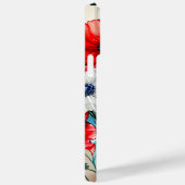 愛国的な赤白青ケシの花 Case-Mate iPhoneケース (裏面 / 右)