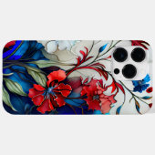 愛国的な赤白青ケシの花 Case-Mate iPhoneケース (裏面 (横))
