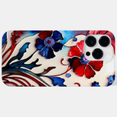 愛国的な赤白青ケシの花 Case-Mate iPhoneケース (裏面 (横))