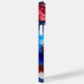 愛国的な赤白青ケシの花 Case-Mate iPhoneケース (裏面 / 右)