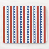 愛国的な赤白青スターとストライプの自由 マウスパッド (正面)