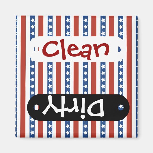 愛国的な赤白青スターとストライプの自由 マグネット (正面)