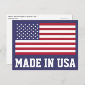 愛国的な赤白青スターとストライプ国旗 シーズンポストカード (正面/裏面)