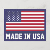 愛国的な赤白青スターとストライプ国旗 シーズンポストカード (正面)