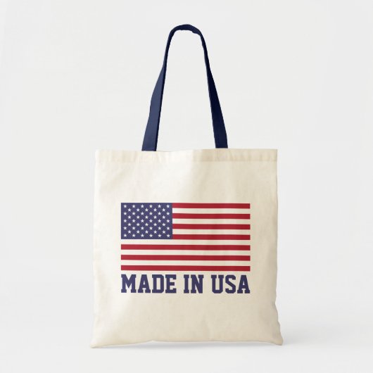 愛国的な赤白青スターとストライプ国旗 トートバッグ (正面)