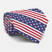 愛国的な赤白青スターとストライプ国旗 ネクタイ (ロール)