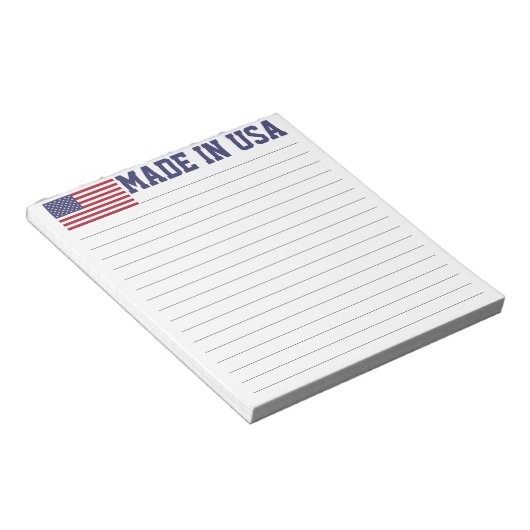 愛国的な赤白青スターとストライプ国旗 ノートパッド (アングル)
