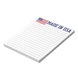 愛国的な赤白青スターとストライプ国旗 ノートパッド