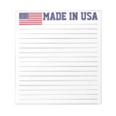 愛国的な赤白青スターとストライプ国旗 ノートパッド (正面)