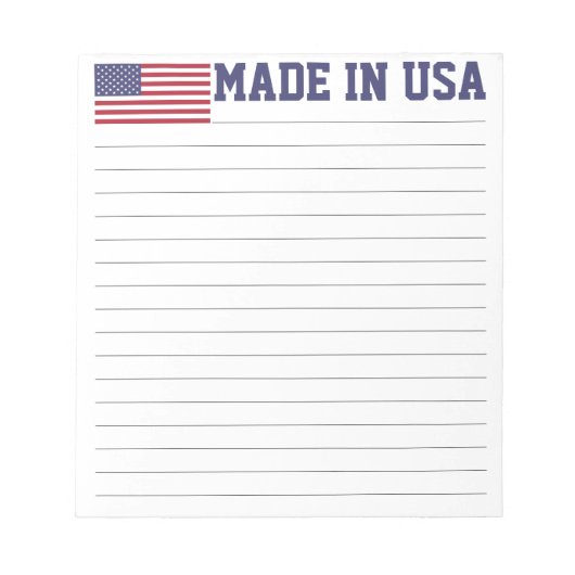 愛国的な赤白青スターとストライプ国旗 ノートパッド (正面)