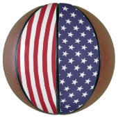 愛国的な赤白青スターとストライプ国旗 バスケットボール (縦)