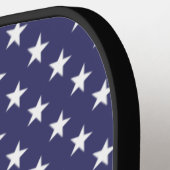 愛国的な赤白青スターとストライプ国旗 ピックルボールラケット (左詳細)