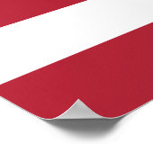 愛国的な赤白青スターとストライプ国旗 ポスター (角)