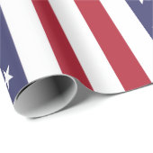 愛国的な赤白青スターとストライプ国旗 ラッピングペーパー (ロールコーナー)