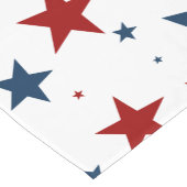 愛国的な赤白青スターのパターン ショートテーブルランナー (コーナー)