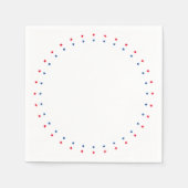 愛国的な赤白青スターのホリデーパーティー スタンダードカクテルナプキン (正面)