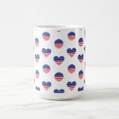 愛国的な赤白青スターストライプズ コーヒーマグカップ (中央)