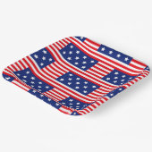 愛国的な赤白青スターストライプズ ペーパープレート (傾斜あり)