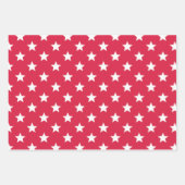 愛国的な赤白青スターズアメリカ ラッピングペーパーシート (正面2)