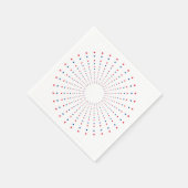 愛国的な赤白青スター花火フェスティバル スタンダードカクテルナプキン (角)