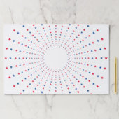 愛国的な赤白青スター花火ランチョンマット ペーパーパッド (インサイチュ)