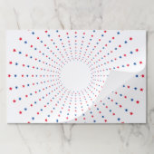 愛国的な赤白青スター花火ランチョンマット ペーパーパッド (折り畳み)