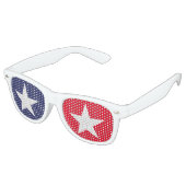 愛国的な赤白青スター7月4日 レトロサングラス (アングル)