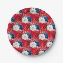 愛国的な赤白青バラブーケ