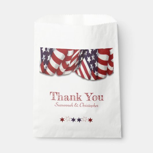 愛国的な赤白青バンティンスターズありがとう フェイバーバッグ (正面)