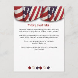 愛国的な赤白青バンティントップスターズボトム エンクロージャーカード