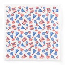 愛国的な赤白青帽子はサングラスに結び付く