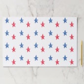 愛国的な赤白青手描き星ランチョンマット ペーパーパッド (インサイチュ)