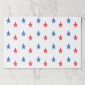 愛国的な赤白青手描き星ランチョンマット ペーパーパッド (正面)