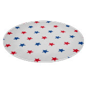 愛国的な赤白青星模様おもしろい休日 カッティングボード (角)