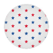 愛国的な赤白青星模様おもしろい休日 カッティングボード (正面)
