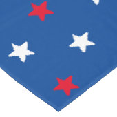 愛国的な赤白青星模様の休日 テーブルクロス (アングル)