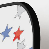 愛国的な赤白青星 ピックルボールラケット (左詳細)