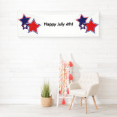 愛国的な赤白青星 横断幕 (インサイチュ)