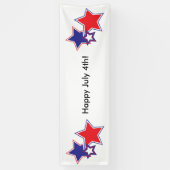 愛国的な赤白青星 横断幕 (縦)