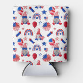 愛国的な赤白青格言は気球にフラグ 缶クーラー (正面)